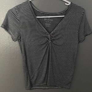 American Eagle Striped, Cinched Top